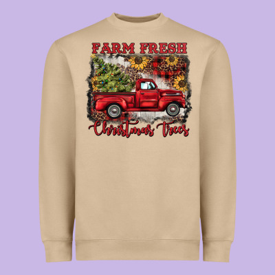 Farm Fresh Christmas Trees Heavyweight Sweatshirt Designed By Barkaloodesign