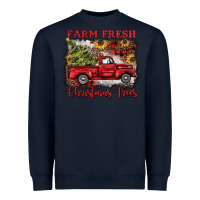Navy farm fresh christmas trees Heavyweight Sweatshirt - BarkalooDesign
