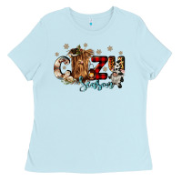 Baby Blue cozy season Ladies Tee - CowGirlArtShop