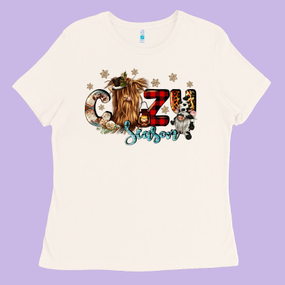 Cozy Season Ladies Tee Designed By Cowgirlartshop