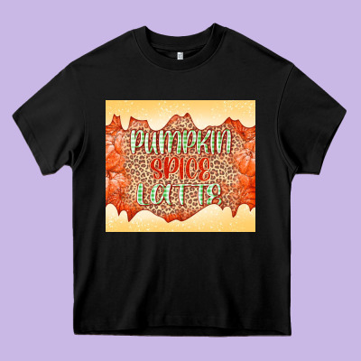 Pumpkin Spice Latte Heavy Core Tee Designed By Nancycooperartshop