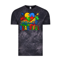 Cloud Black different is beautiful autism Vintage Tee - OliviaCreatesArt