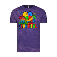 Cloud Purple different is beautiful autism Vintage Tee - OliviaCreatesArt