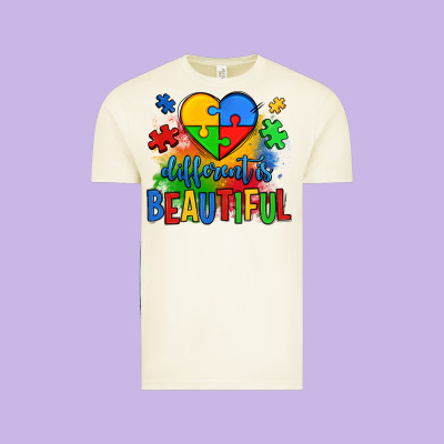 Different Is Beautiful Autism Vintage Tee Designed By Oliviacreatesart