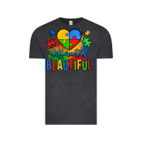 Vintage Black different is beautiful autism Vintage Tee - OliviaCreatesArt