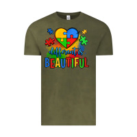 Vintage Olive different is beautiful autism Vintage Tee - OliviaCreatesArt