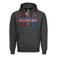 Charcoal Heather all american boy Zipper Hoodie - AdoDesignShop
