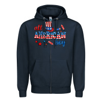 Navy all american boy Zipper Hoodie - AdoDesignShop