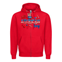 Red all american boy Zipper Hoodie - AdoDesignShop
