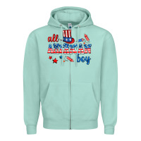 Seafoam all american boy Zipper Hoodie - AdoDesignShop