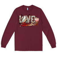 Burgundy love baseball Long Sleeve Tee - FaDigitalArtStudio