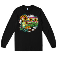 Black Connecticut State Map Long Sleeve Tee - RanaPortraitStore