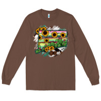 Chestnut Connecticut State Map Long Sleeve Tee - RanaPortraitStore