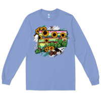 Colony Blue Connecticut State Map Long Sleeve Tee - RanaPortraitStore