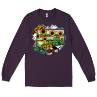 Plum Connecticut State Map Long Sleeve Tee - RanaPortraitStore