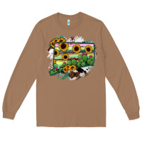 Toasted Coconut Connecticut State Map Long Sleeve Tee - RanaPortraitStore