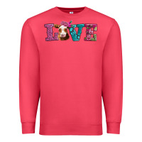 Cardinal love with guernsey cow Premium Sweatshirt - AdoDesignShop