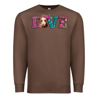 Chestnut love with guernsey cow Premium Sweatshirt - AdoDesignShop