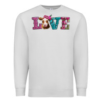 Dove Grey love with guernsey cow Premium Sweatshirt - AdoDesignShop