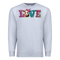 Heather Grey love with guernsey cow Premium Sweatshirt - AdoDesignShop