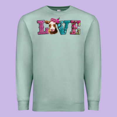 Love With Guernsey Cow Premium Sweatshirt Designed By Adodesignshop