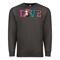 Smoke love with guernsey cow Premium Sweatshirt - AdoDesignShop