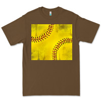 Distressed Softball Pattern Premium Tee | Teevron