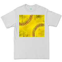 Dove Grey distressed softball pattern Premium Tee - TumblerDesignByShophia