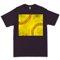 Plum distressed softball pattern Premium Tee - TumblerDesignByShophia
