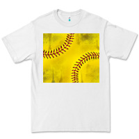 White distressed softball pattern Premium Tee - TumblerDesignByShophia
