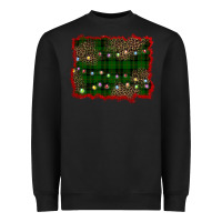 Black christmas green plaid background Heavyweight Sweatshirt - BarkalooDesign