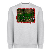 Heather Grey christmas green plaid background Heavyweight Sweatshirt - BarkalooDesign