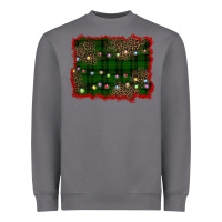 Storm christmas green plaid background Heavyweight Sweatshirt - BarkalooDesign
