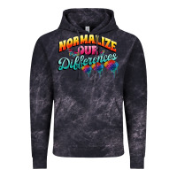 Cloud Black Normalize our differences Autism Vintage Hoodie - FaDigitalArtStudio