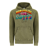 Vintage Olive Normalize our differences Autism Vintage Hoodie - FaDigitalArtStudio