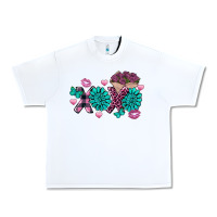 White Xoxo Valentine's Day turquoise gemstone Urban Heavy Tee - FaDigitalArtStudio