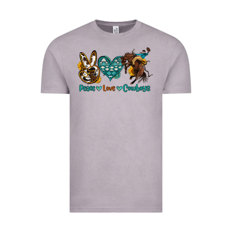 Peace Love Cowboys Vintage Tee by OliviaCreatesArt | Teevron