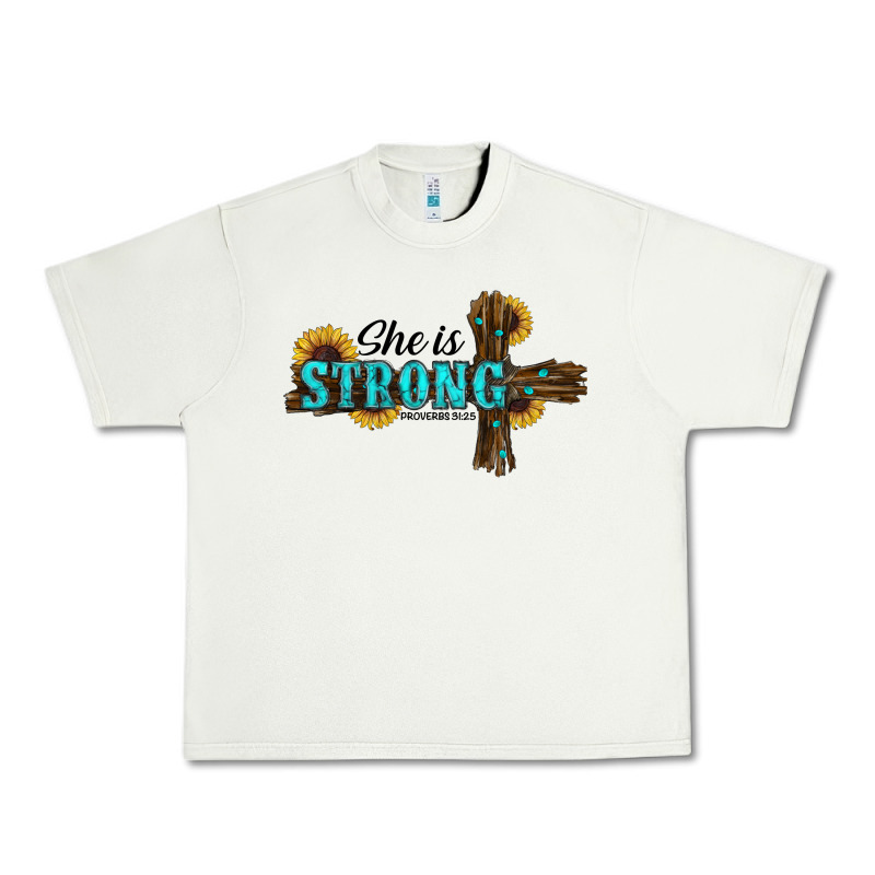 She Is Strong Western Cross Urban Heavy Tee by RanaPortraitStore | Teevron