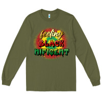 Army Green feeling blacknificent Long Sleeve Tee - FaDigitalArtStudio
