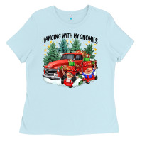 Baby Blue hanging with my gnomies Ladies Tee - CowGirlArtShop