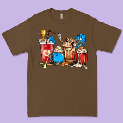 Hockey Coffee Cups Premium Tee Designed By Howdyjamesfarm