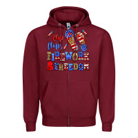 Burgundy flip flops fireworks and freedom Zipper Hoodie - AdoDesignShop