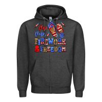 Charcoal Heather flip flops fireworks and freedom Zipper Hoodie - AdoDesignShop