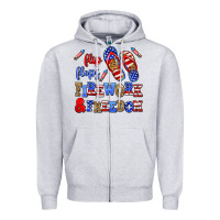 Heather Grey flip flops fireworks and freedom Zipper Hoodie - AdoDesignShop