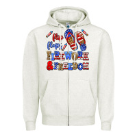 Oatmeal Heather flip flops fireworks and freedom Zipper Hoodie - AdoDesignShop