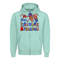 Seafoam flip flops fireworks and freedom Zipper Hoodie - AdoDesignShop