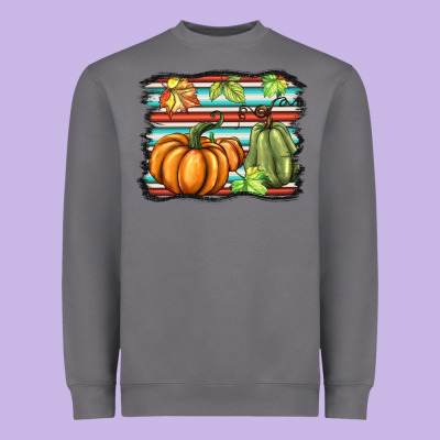 Fall Pumpkin  Background Heavyweight Sweatshirt Designed By Barkaloodesign