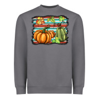 Storm fall pumpkin  background Heavyweight Sweatshirt - BarkalooDesign