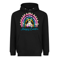 Black easter egg bunny rainbow Heavyweight Hoodie - AdoDesignShop