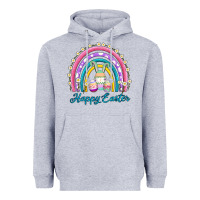 Heather Grey easter egg bunny rainbow Heavyweight Hoodie - AdoDesignShop